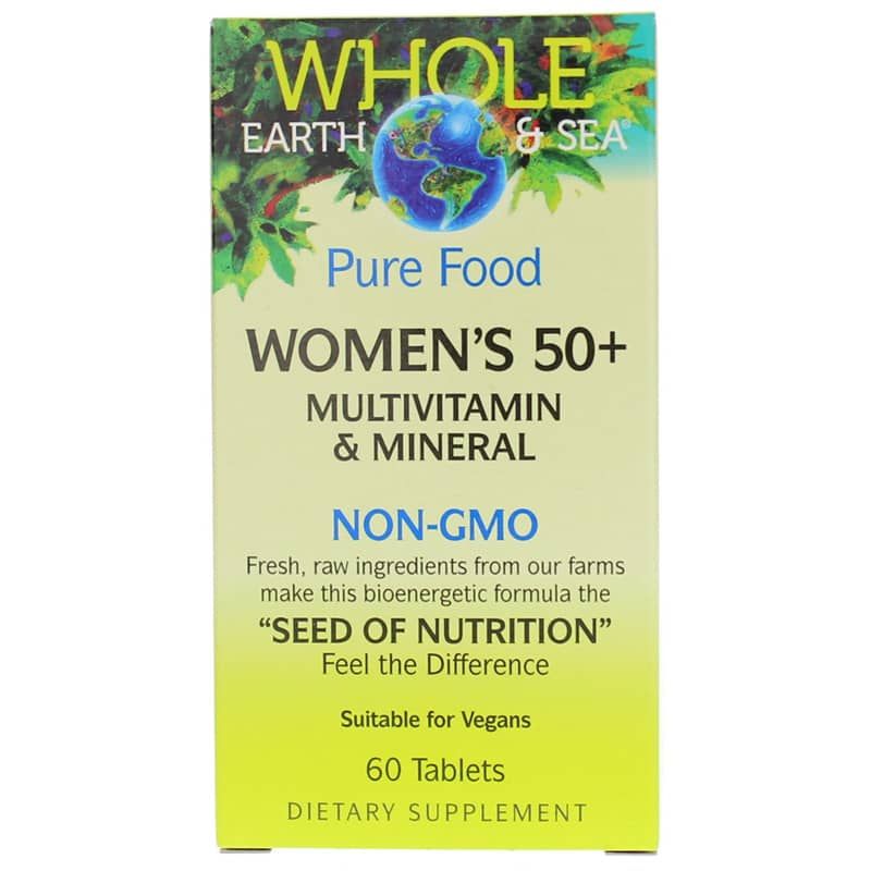 Whole Earth &amp; Sea Women's 50+ Multi, 60 Tablets | Вся земля и море женский 50+ мульти, 60 таблеток